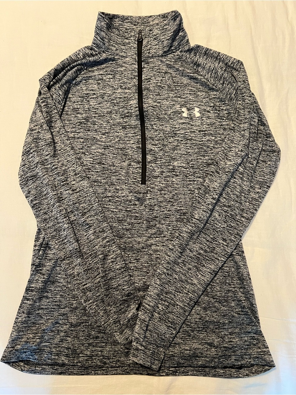 Under Armour Gray Heather Women's Quarter-Zip Athletic Pullover | Mediun